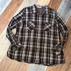 Maurice’s plaid shirt button down size 2